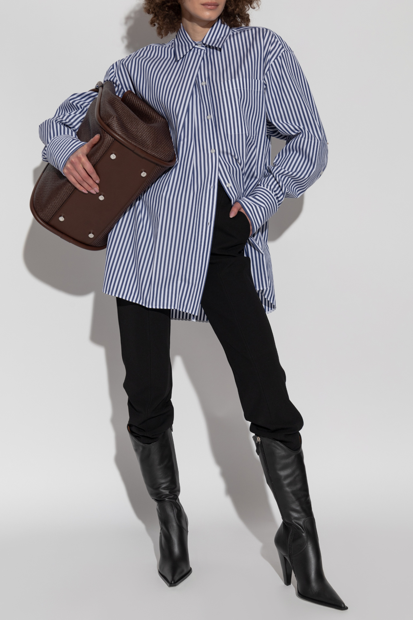 【送料&関税込】Sportmax Cotton Shirt firma Blue Cotton shirt 'Firma' Sportmax - Vitkac AS